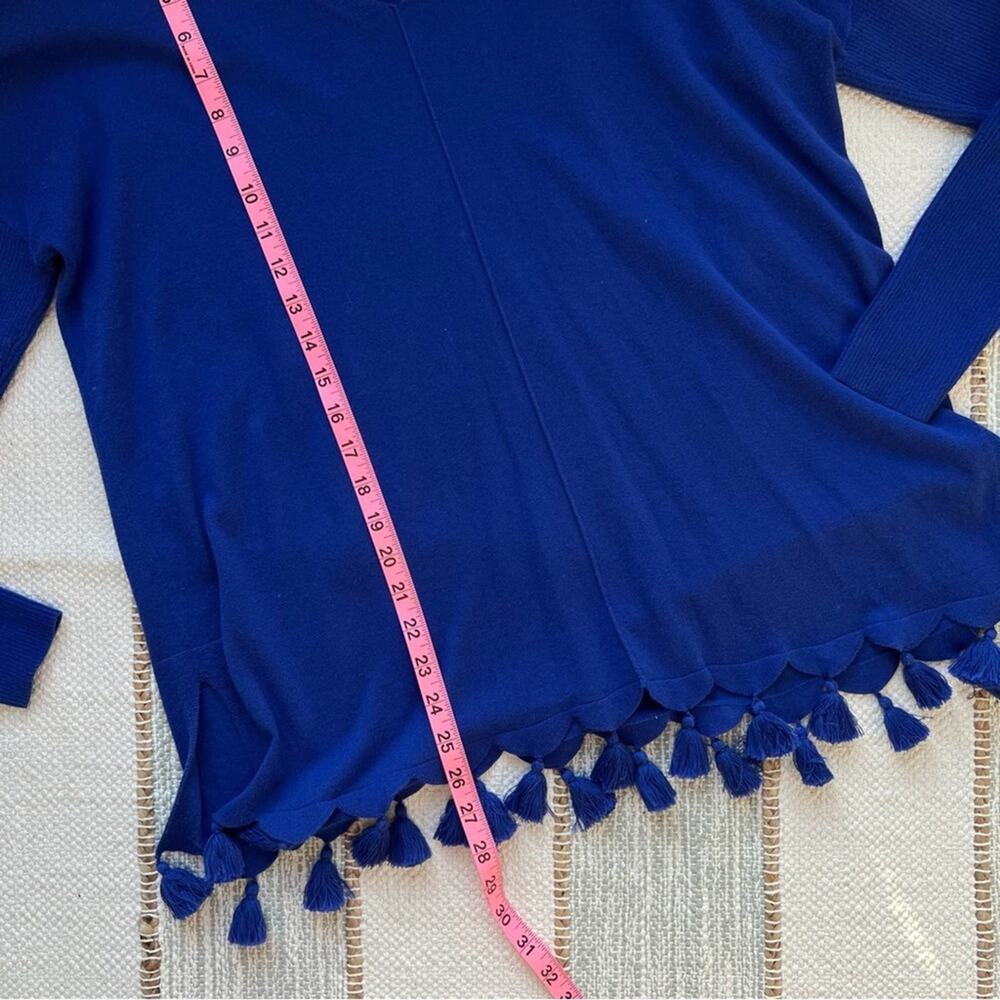 Lilly Pulitzer Martine Royal Blue Tassel Pullover Sweater Women’s Size Small - Picture 4 of 8
